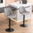 Brinitta Modern Swivel Adjustable Height Bar Stools Faux Leather Padded Counter Stools-344278940