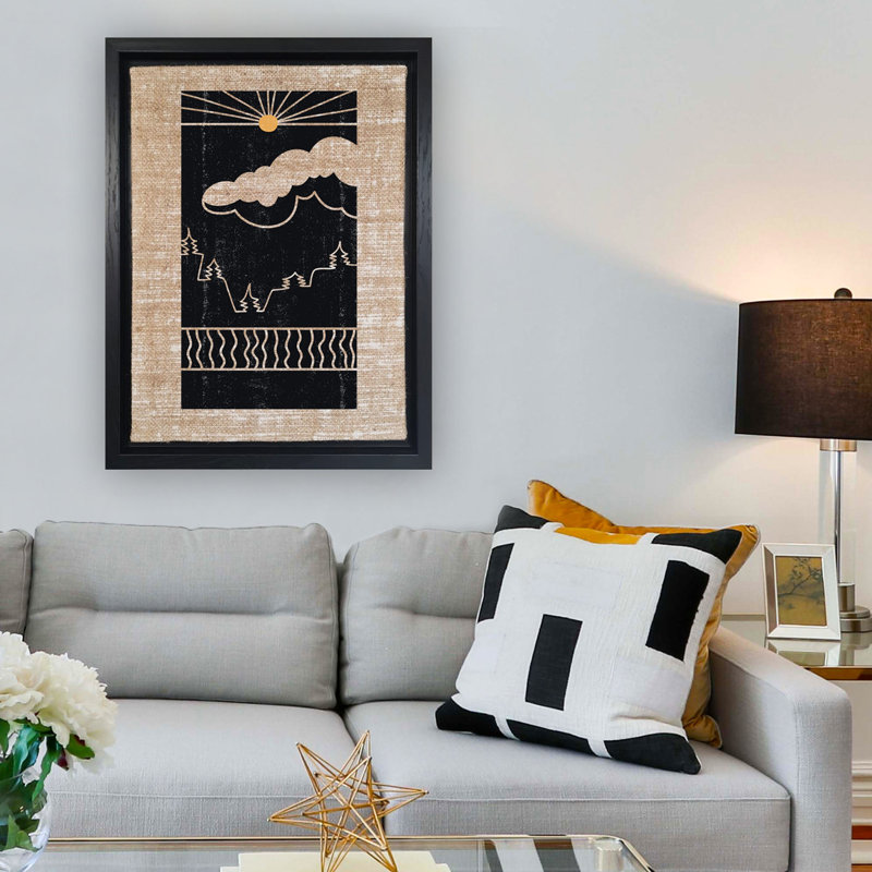 Decorative Canvas Painting, 26" H x 18.1" W, Black