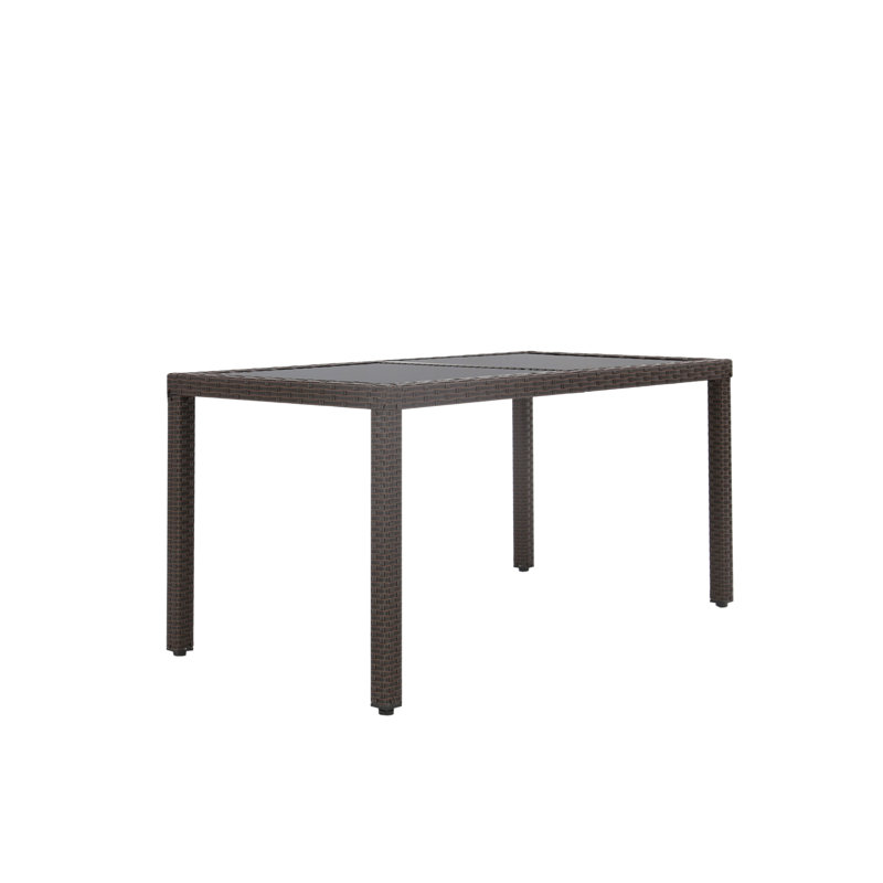 Table de salle à manger Janessa, Noir
