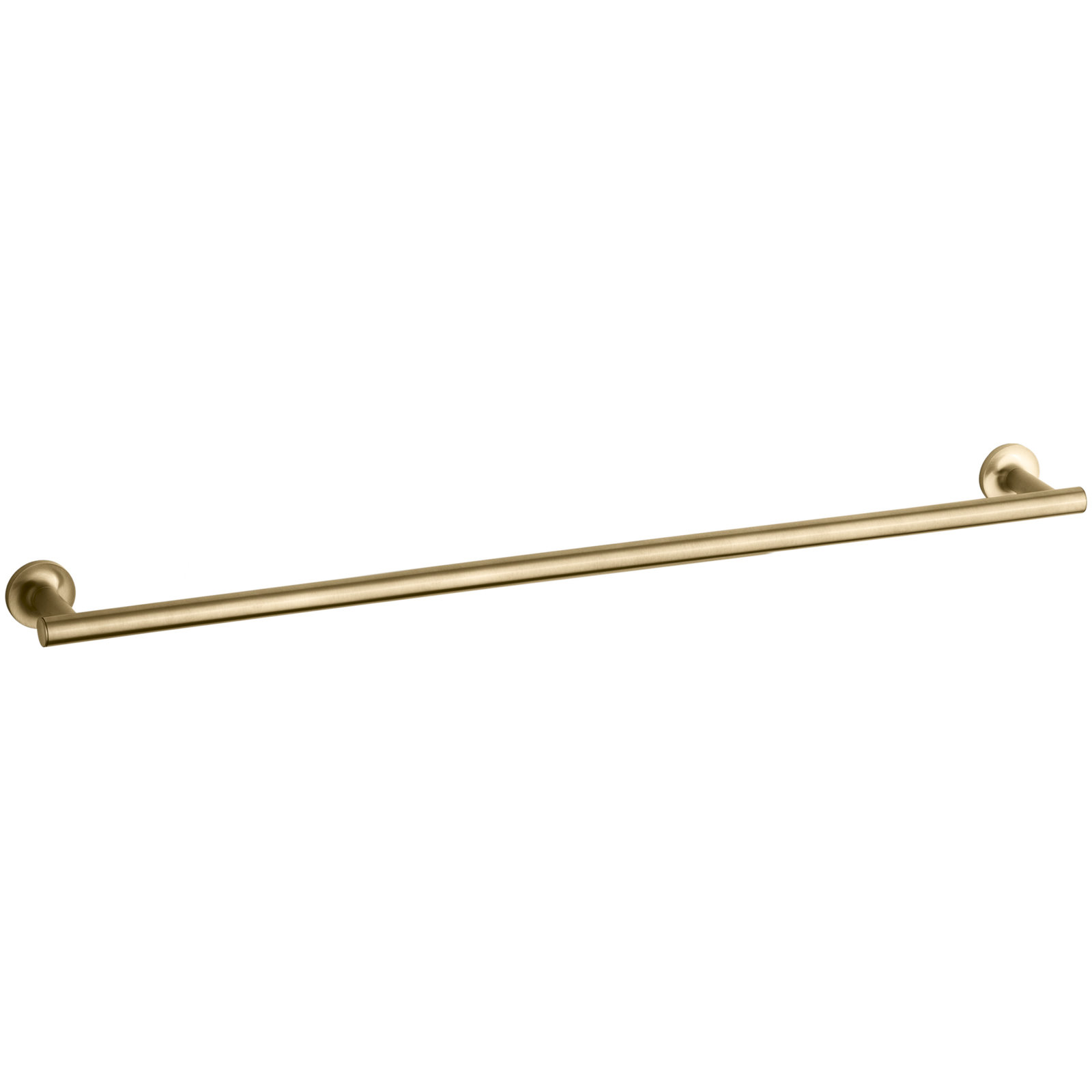 Purist 30" Wall Mounted Towel Bar, Vibrant Moderne Brushed Gold, 1.88" H x 30" L x 3.25" D