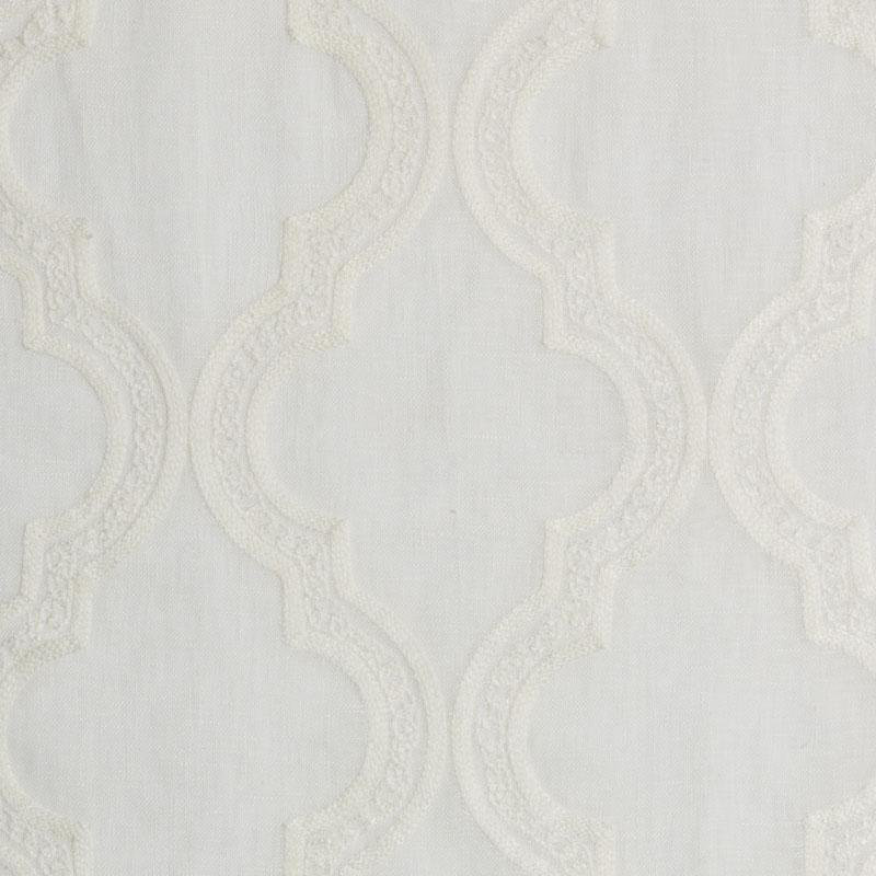 Bolton Embroidery Window Fabric, Ivory