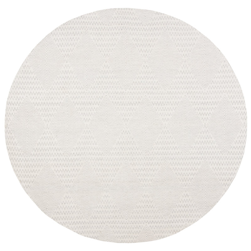 Tyishia Hand Loomed Performance Geometric Rug, Round 6'