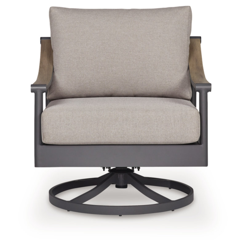 Fauteuil pivotant d'extérieur avec coussin North Island