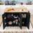 Corilla Farmhouse Rolling Wooden Kitchen Cart with Expandable Drop-Leaf and Internal Storage-141825119