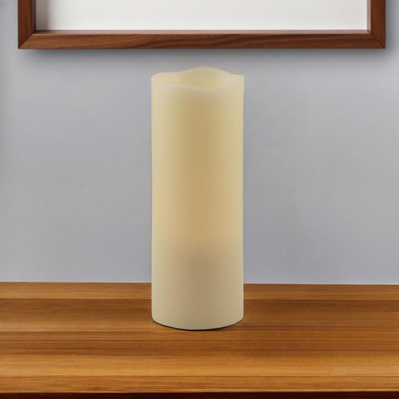 Unscented Flameless Pillar Candle, 3" x 8"