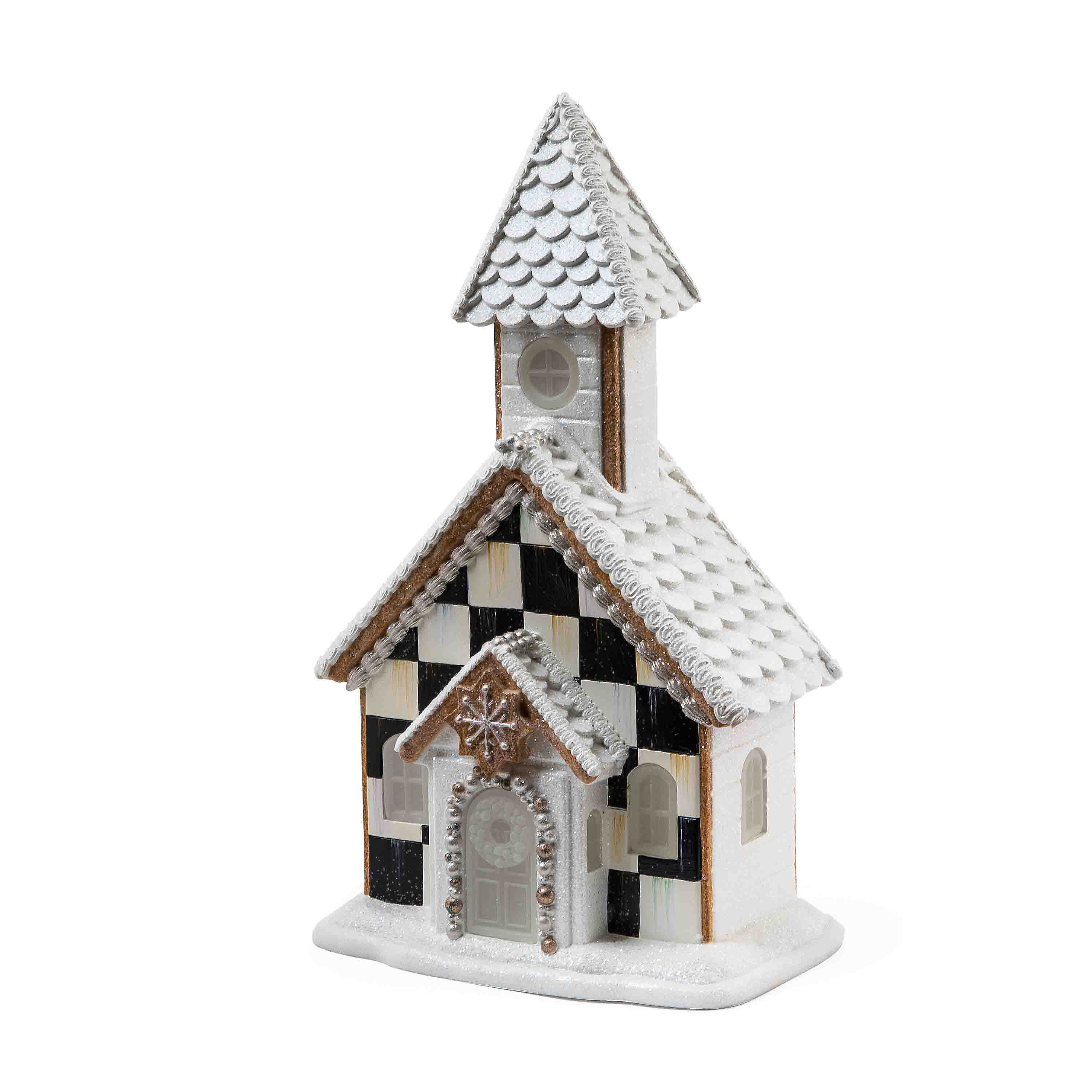 MacKenzie-Childs Gingerbread Illuminated Church Christmas Village | Wayfair