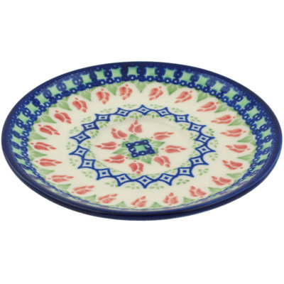 Tulips And Diamonds Stoneware Saucer