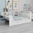 Platform Bed With Storage Drawers/Shelves, Built-In Desk, Charging Station, LED,Upholstered Headboard-1092828625-1092828630
