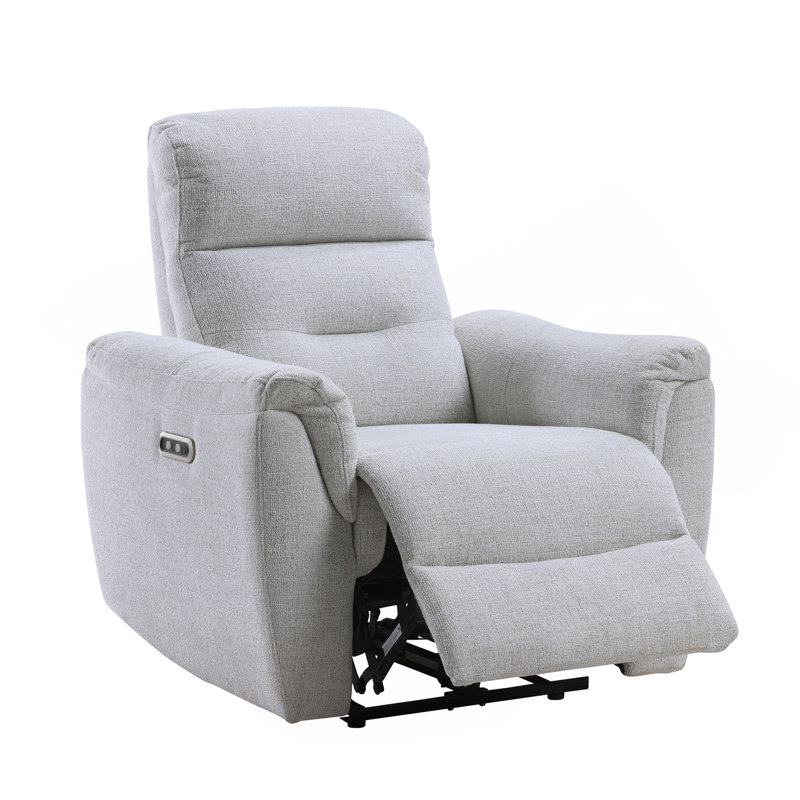Fauteuil inclinable électrique en chenille gris Eastre avec port USB
