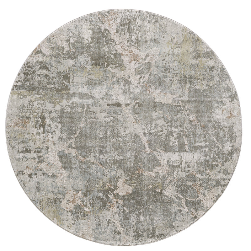 Peyton Palette Machine Woven Performance Area Rug - Ivory/Beige - 7'10" Round, 7'10" Round, Ivory/Beige