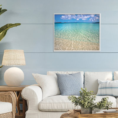 Clear Caribbean Beach Waters Framed Giclee, design by Seven Trees Design