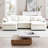 Oversized modular cushioned sofa with conversible ottoman-2128331095