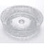 Lavabo de salle de bain vasque ronde en verre transparent 16 "avec motif en cristal Stadium - Collection Timeless-100634370