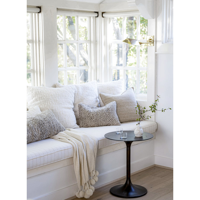Cozy Square Pillow Cover, White, 26"H x 26"W, Pillow Cover Only - No Insert