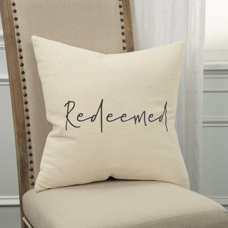 Inked Collection Cotton Throw Pillow