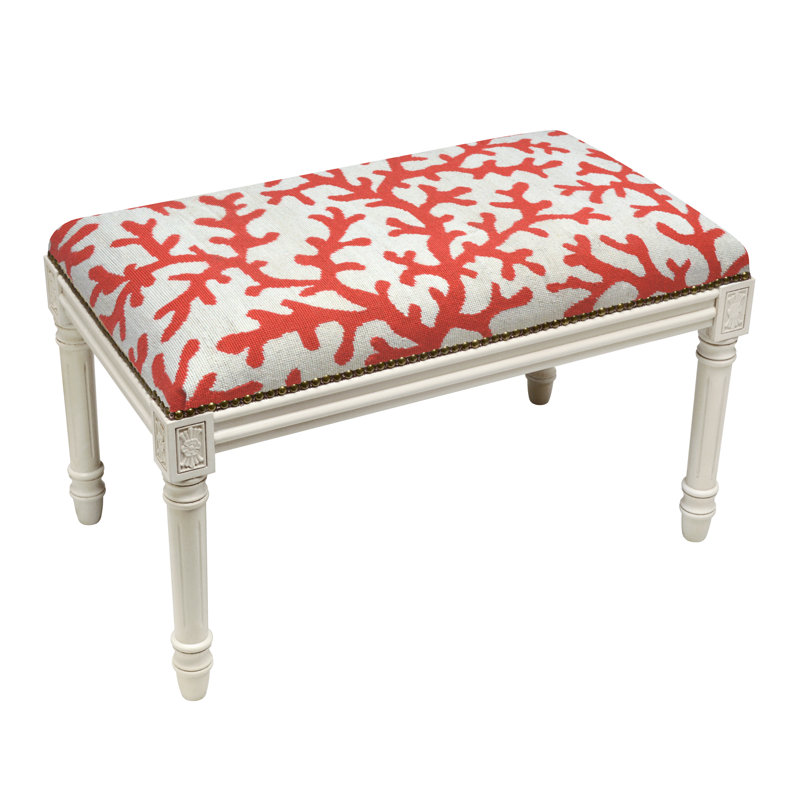 Banc en bois massif Coen, Rouge