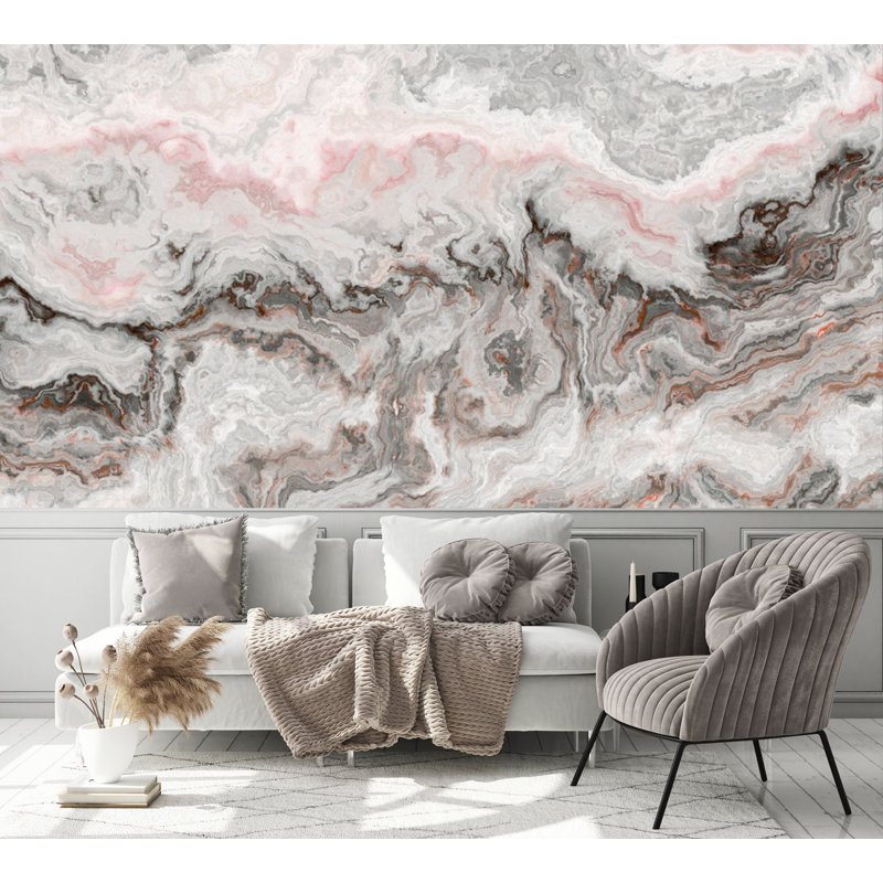 Papier peint The Tile Of Abstract Texture With Rose Inclus, L 9 po x l 15 po