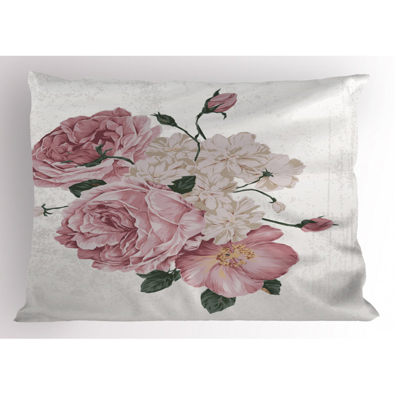 Spring Polyester Floral Sham Set, Queen