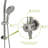 5" Multi Function Shower Head In Brushed Nickel With Adjustable Slide Bar - 5 Spray Patterns For Handheld And Settings Comfortable Bath