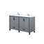 Ensemble de meuble-lavabo double l 60 po x P 22 po avec plateau blanc et robinet chromé Ziva-87293396-113116024