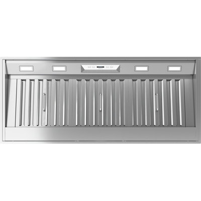Monsoon I 48 in. 650 CFM Insert Mount Range Hood with LED Light in Stainless Steel