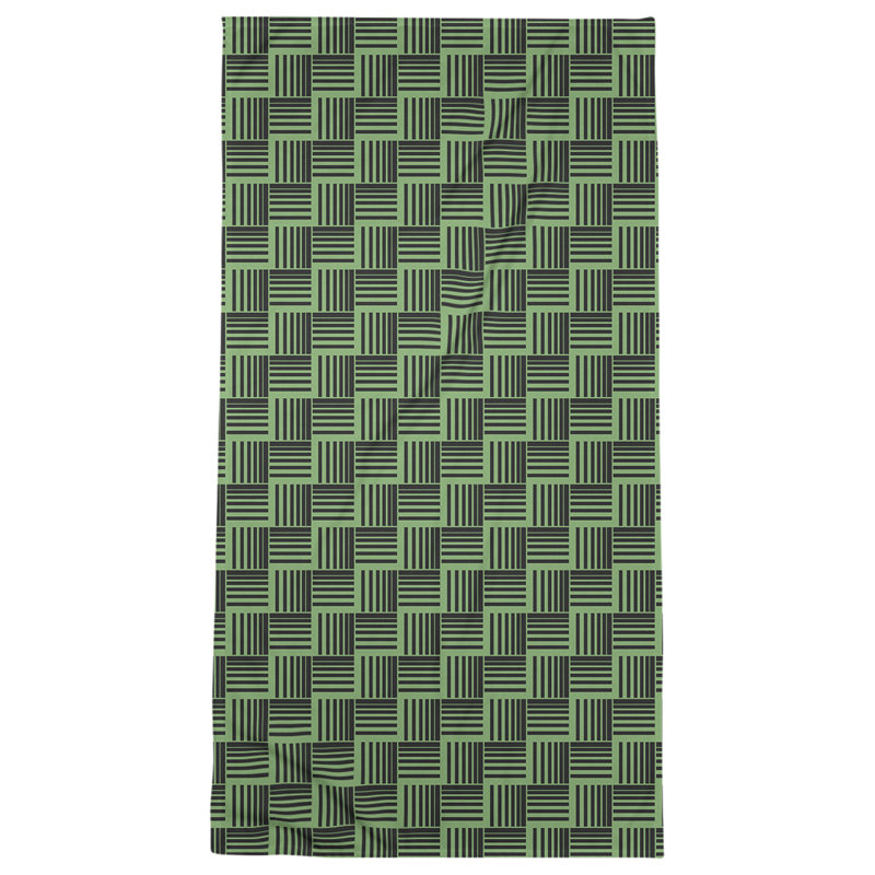 Jaya Bath Towel, Dark Green/Black