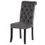 Chaise d'appoint en lin capitonnée Gazi