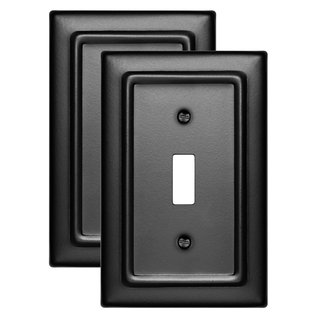 Architectural 1-Gang Toggle Light Switch Standard Wall Plate (Set of 2) Monarch Abode