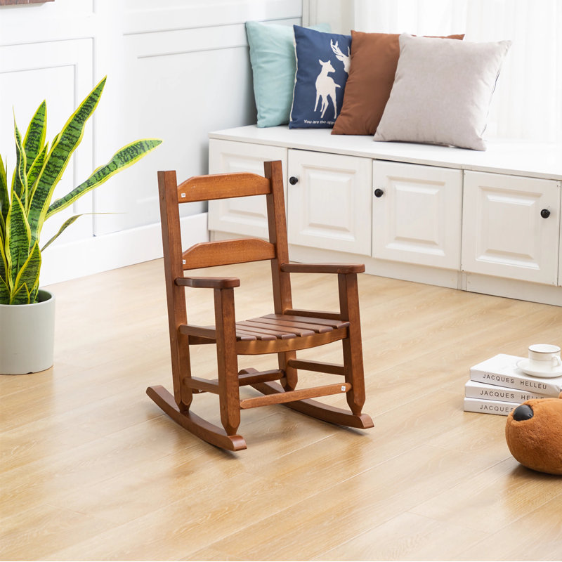Chaise berçante pour enfants Danniell, Chêne