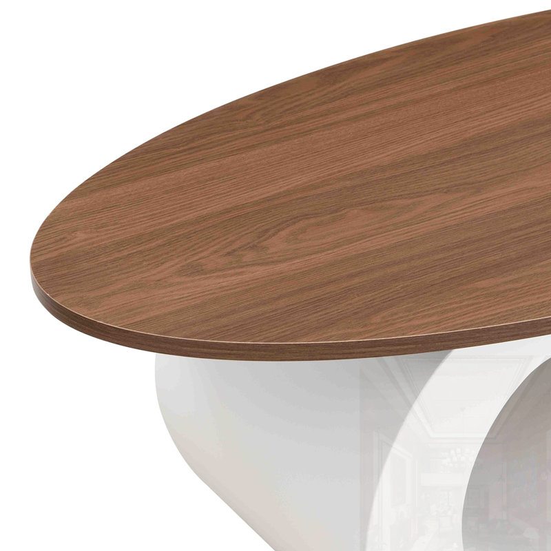 Ensemble de tables basses rondes, Blanc / Blanc
