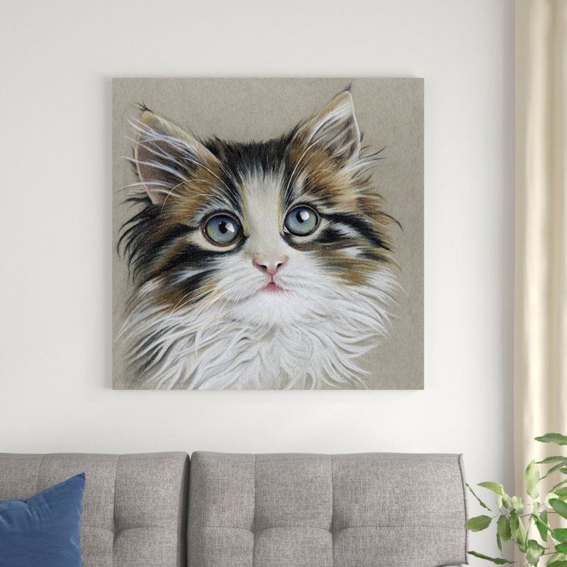 Portrait de chaton II, H 36 po x l 36 po