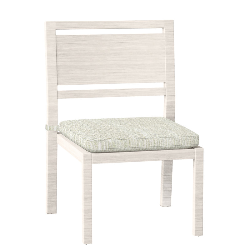 Chaise d'appoint d'extérieur en aluminium forgé Avondale, Pas de soudure, Écorce Intermix, Craie