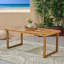 Table de salle à manger d'extérieur en bois d'acacia de 69 po, finition sablée naturelle-528513247-528513184