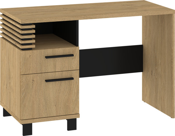 Latitude Run Haynesville 110cm W Rectangular Computer Desk With Cabinet 