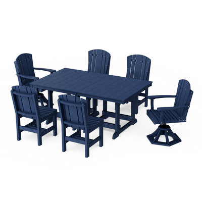 Ensemble repas 7 pièces avec chaises pivotantes Heritage