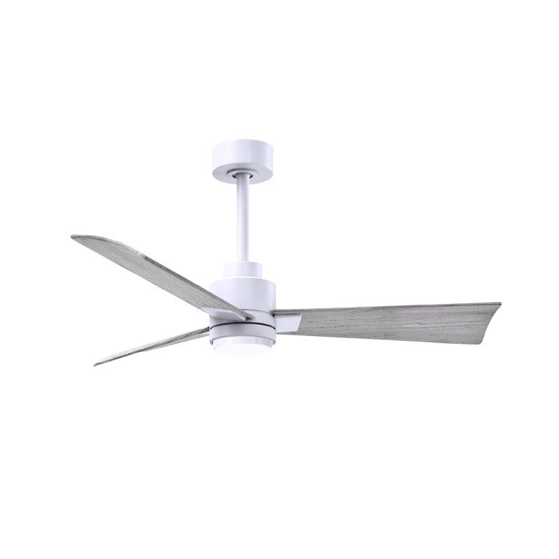 Ventilateur de plafond Alessandra, Ton bois de grange, Blanc mat, 42"