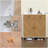 Herringbone Wood 2-Door Shoe Storage Cabinet With Adjustable Shelves - 4-Tier Rack Organizer With Drawer, Freestanding-7949303