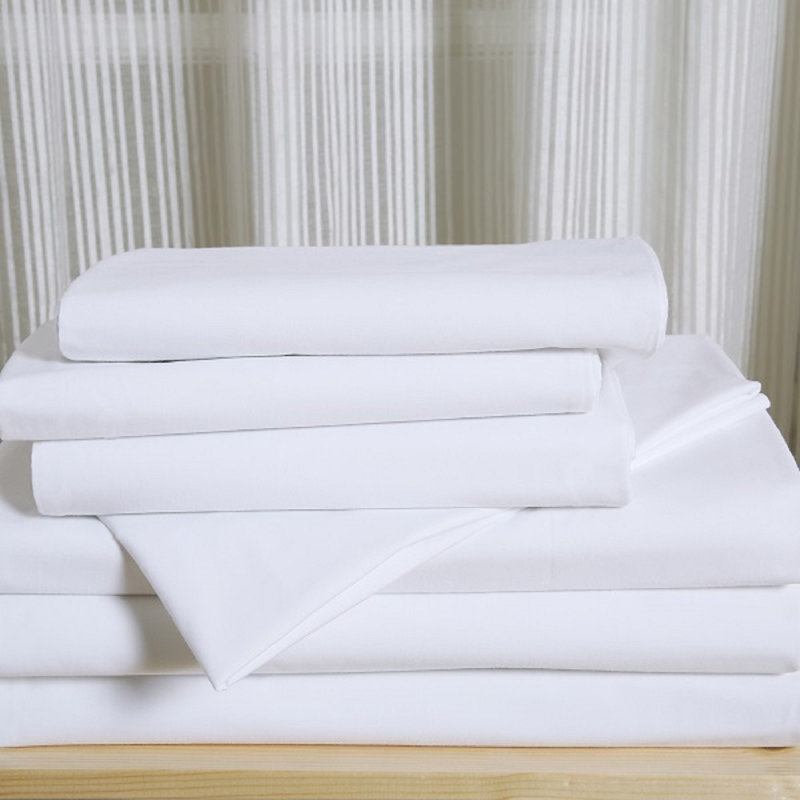 Hospitality Cotton Blend Percale Fitted Sheet, Full/Double Fitted Sheet