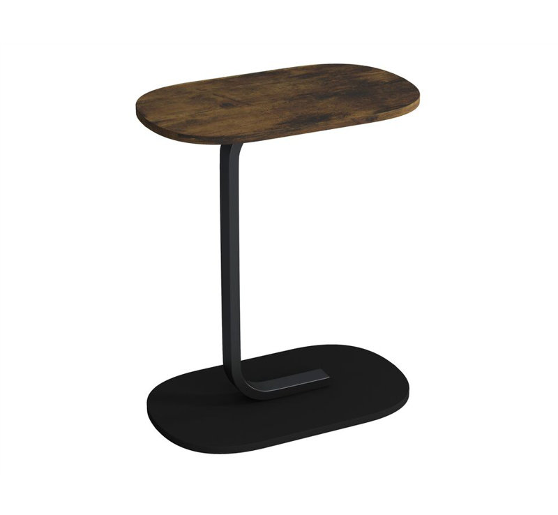 Darrett 30cm W Metal Bedside Table, Rustic Brown