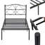 Ensemble de 2 lit plateforme simple en métal Chelby-1951257915