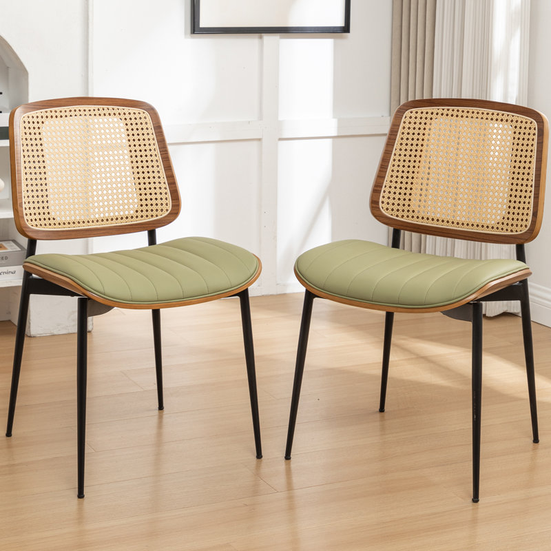 47cm H Upholstered Side Chair, Green