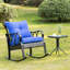 Chaise berçante d'extérieur en osier avec coussins rembourrés Outsunny-1212687628