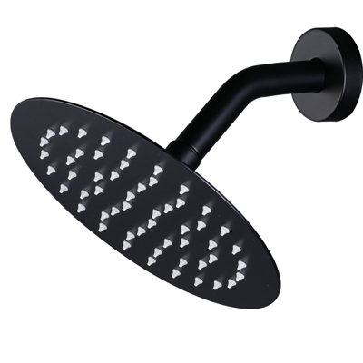 Wide Round Rain Shower Head For Bathroom With 1.8 GPM High-Pressure Swivel Rainfall Spray
