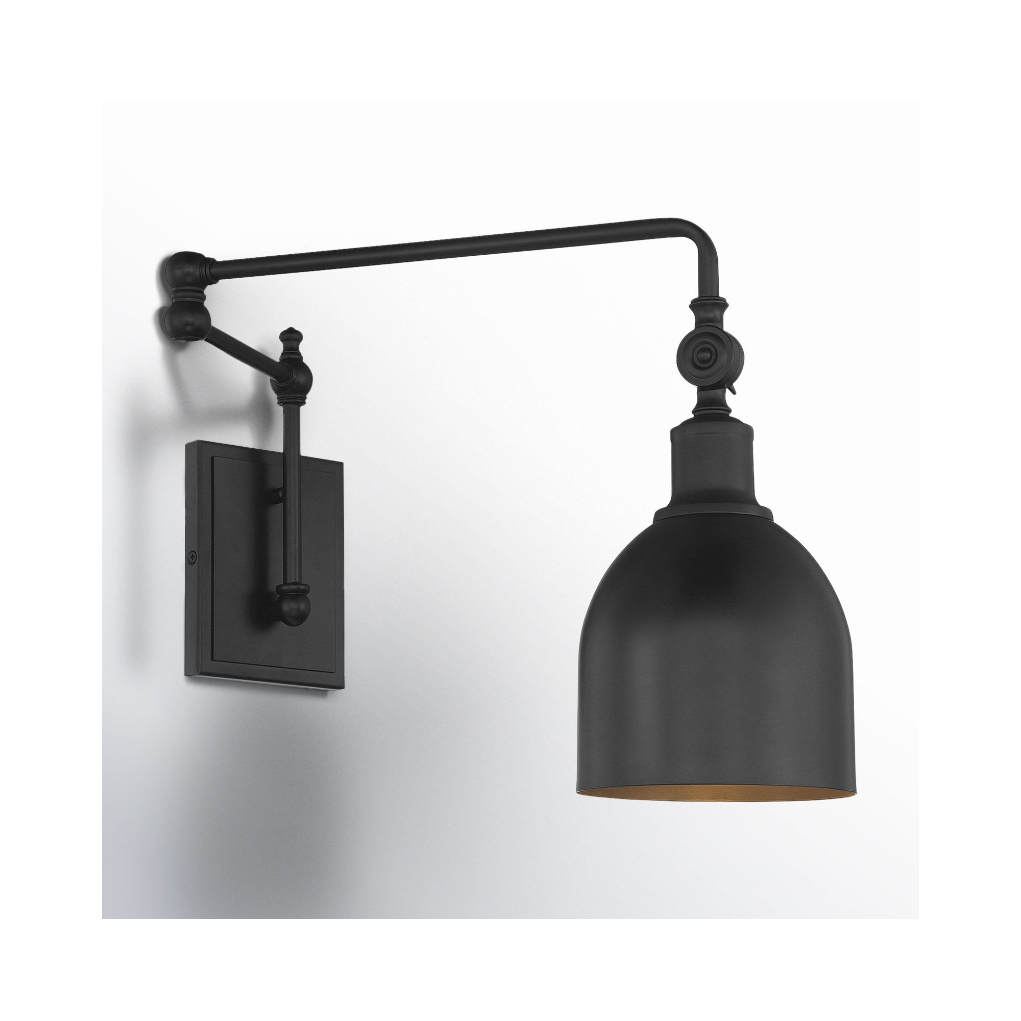 Seraphine Single Light Dimmable Wall Sconces, Matte Black