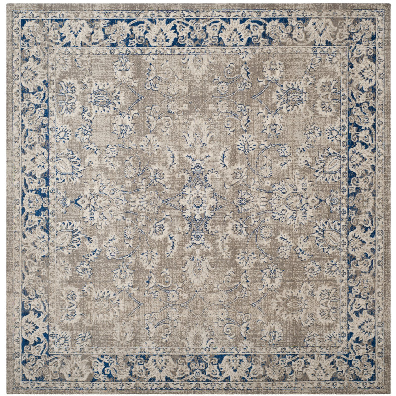 Tapis taupe Amiri, Carré 6 pi 7 po