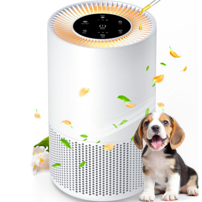 Air Purifiers for Home Large Rooms up to 1200ft, MOOKA H13 True HEPA Air Purifier for Bedroom Pets with Fragrance Sponge, Timer, Air Filter Cleaner for Smoke, Odor, Dander, Pollen (White)