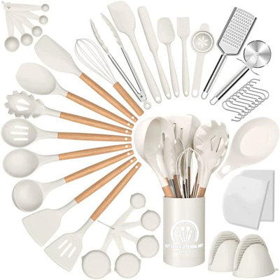 Caannasweis 44 Piece Cooking Utensil Set with Utensil Crock