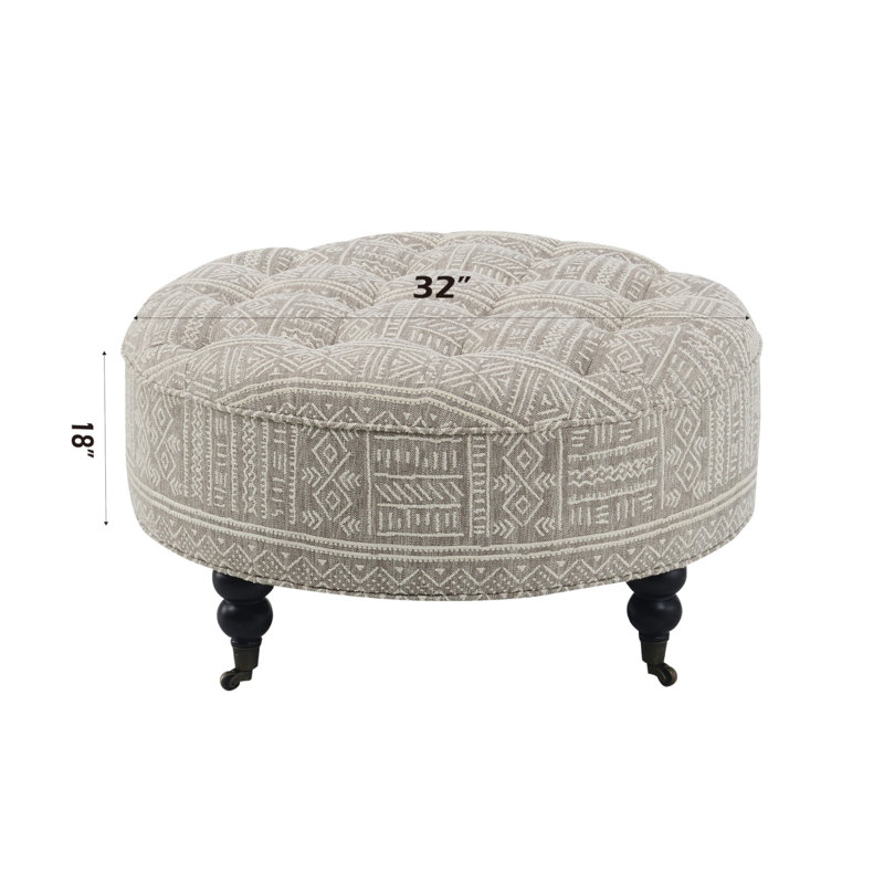 Repose-pieds en tissu avec roulettes Upendo