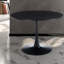 Table de salle à manger ronde moderne en MDF noir, style Mid-Century pour la cuisine et la maison