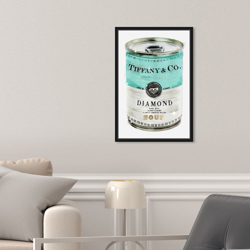 «Priceless Can», reproduction d'art graphique, H 54 po x l 36 po, Cadre noir